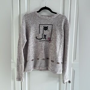 Cat sweater sz M